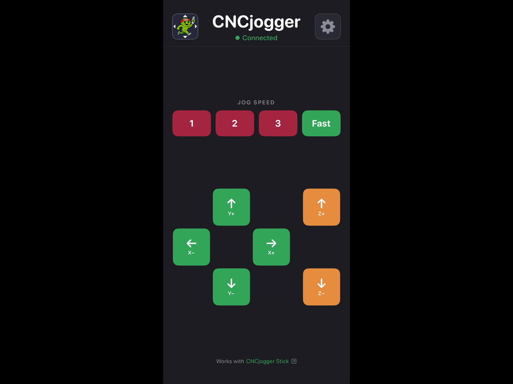 CNCjogger Stick — Wireless CNC Jog Control for iPhone & Android